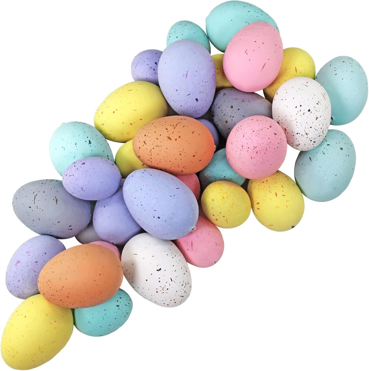 32 Pcs Assorted Faux Foam Easter Eggs Speckled Eggs Decorative Pastel Easter Eggs for DIY Easter Wreath Centerpiece Bowl Basket Fillers Party Favor Gift Spring Home Wedding Table Décor